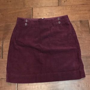 LOFT maroon corduroy skirt!